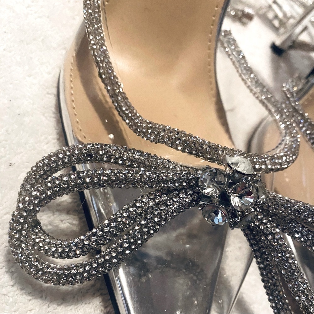 Brand New Sparkly Strappy Heels By PUBLIC DESIRE - Heel Height 4 Inches - Box 50 - Picture 3 of 7